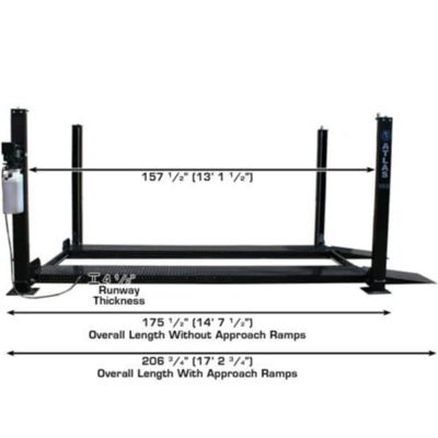 Atlas 8000 lb Portable Four Post Car Storage Lift