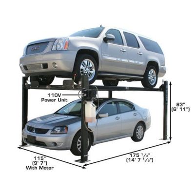 Atlas 8000 lb Portable Four Post Car Storage Lift