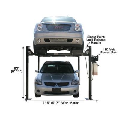 Atlas 8000 lb Portable Four Post Car Storage Lift