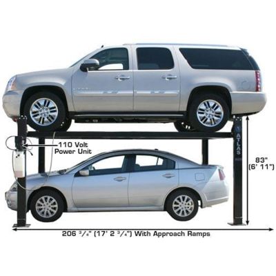 Atlas 8000 lb Portable Four Post Car Storage Lift