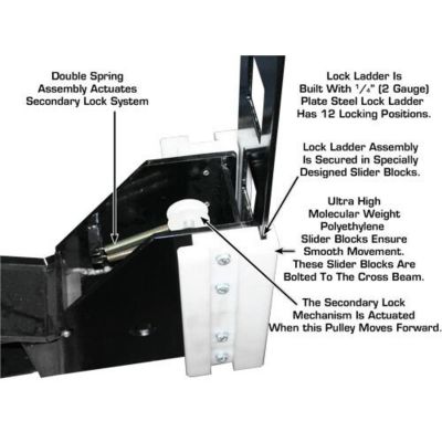 Atlas 8000 lb Extra Tall Four Post Car Lift Diamond Plate Runways
