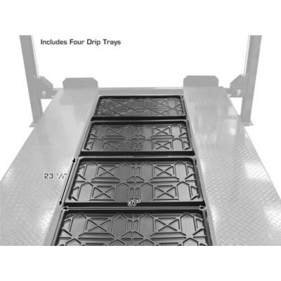 Atlas 8000 lb Extra Tall Four Post Car Lift Diamond Plate Runways