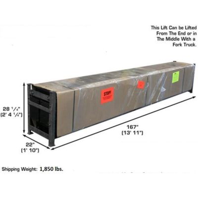 Atlas 8000 lb Extra Tall Four Post Car Lift Diamond Plate Runways