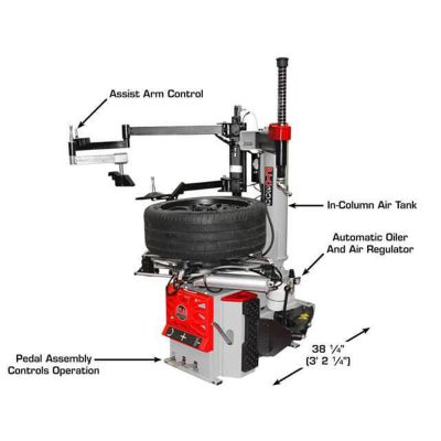 Atlas Platinum PTC300 Italian Rim Clamp Tire Changer Assist Arm 110V