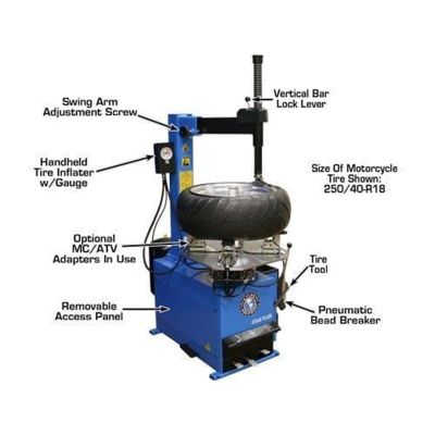 Atlas TC229 Swing Arm Rim Clamp Tire Changer with Bead Blaster 39in
