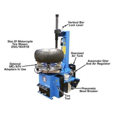 Atlas TC229 Swing Arm Rim Clamp Tire Changer with Bead Blaster 39in