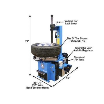 Atlas TC229 Swing Arm Rim Clamp Tire Changer with Bead Blaster 39in
