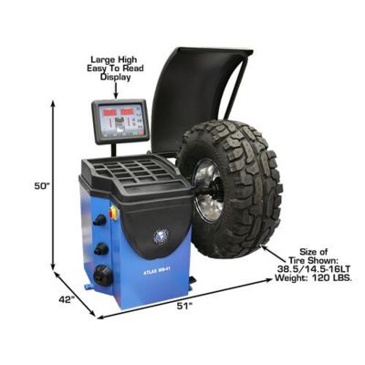 Atlas WB41 Computerized Self Calibrating Wheel Balancer 32in 150 lb