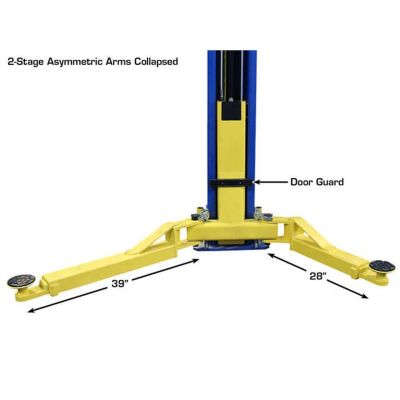 Atlas PRO 9D 9000 lb Overhead Two Post Car Lift Symmetric Asymmetric