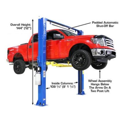 Atlas PRO 9D 9000 lb Overhead Two Post Car Lift Symmetric Asymmetric
