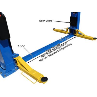Atlas BP12000X 12000 lb Heavy Duty Baseplate Two Post Lift Low Ceiling