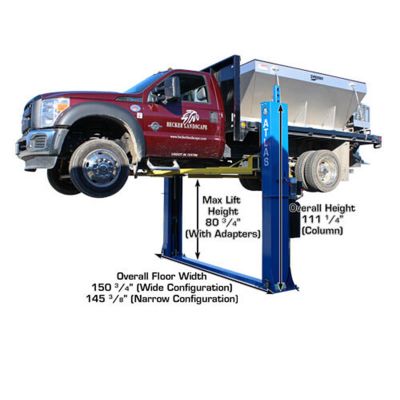 Atlas BP12000X 12000 lb Heavy Duty Baseplate Two Post Lift Low Ceiling