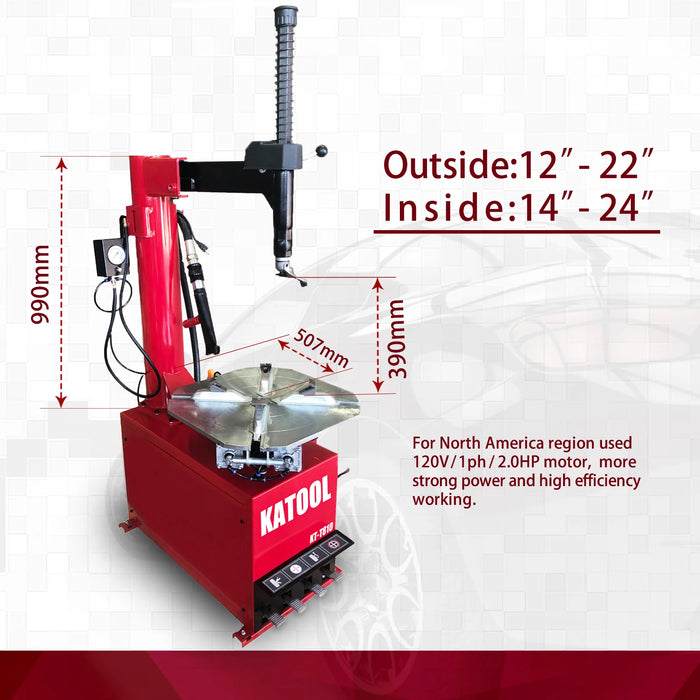 Katool Professional Wheel Clamp Tire Changer 2HP