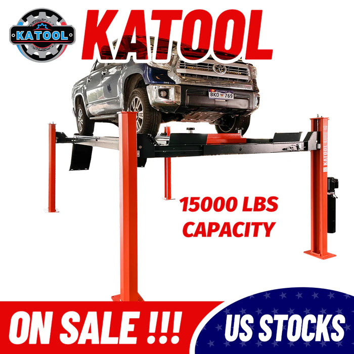 Katool KT 4H150 15000 lb Four Post Alignment Lift with Rolling Jack