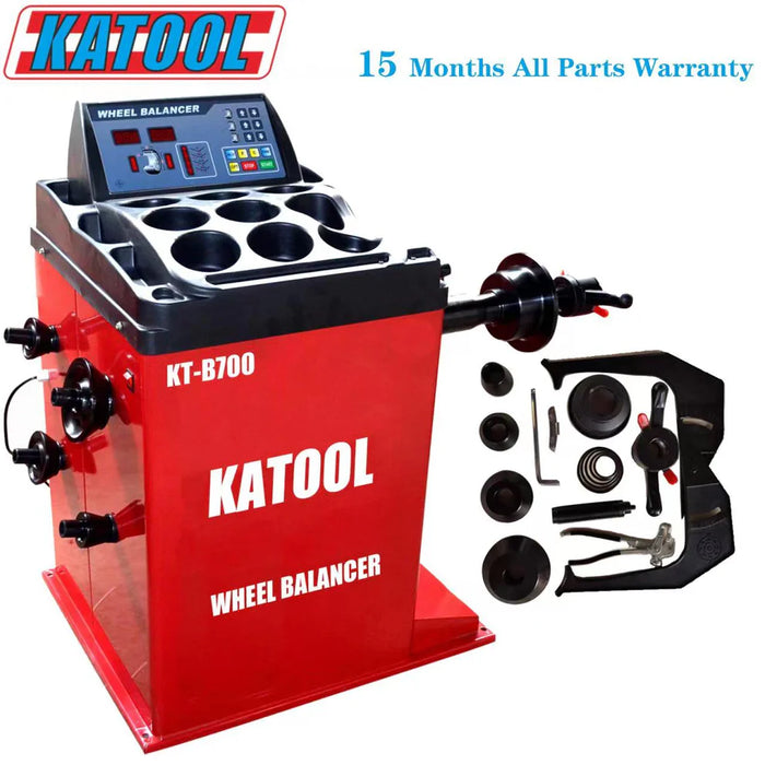 Katool KT B700 Professional Wheel Balancer 1g Accuracy 30in Rim 110V