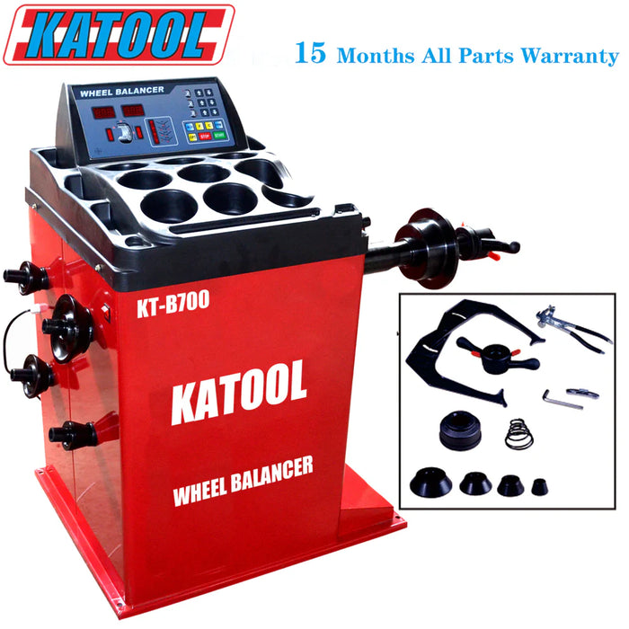 Katool KT B700 Professional Wheel Balancer 1g Accuracy 30in Rim 110V