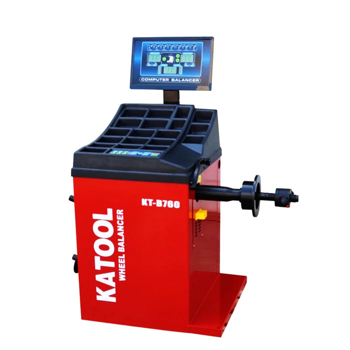 Katool KT B760 Laser Wheel Balancer 1g Accuracy Auto Ruler 30in Rims