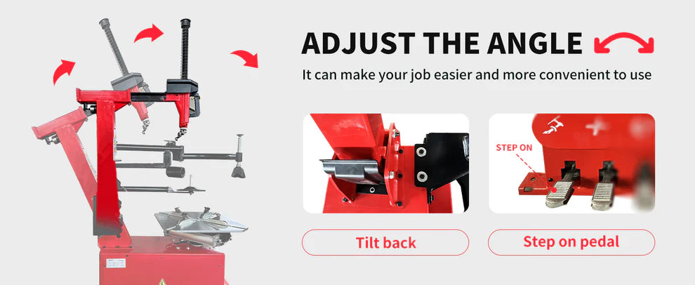 Katool KT T850 Tilt Arm Wheel Clamp Tire Changer 2HP 110V 47in