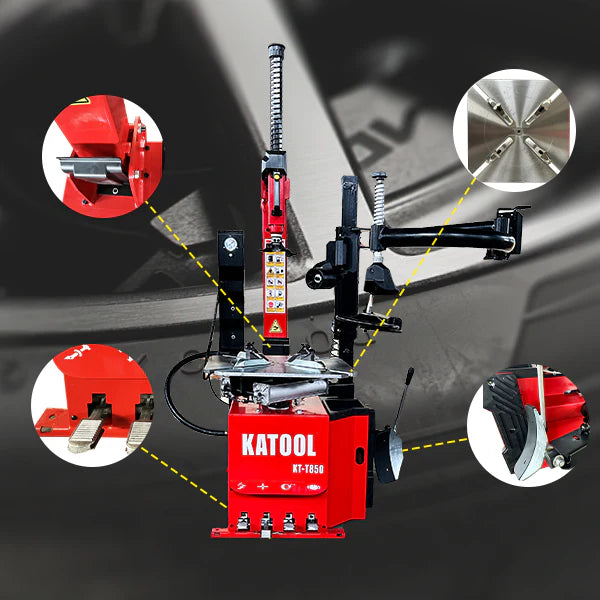 Katool KT T850 Tilt Arm Wheel Clamp Tire Changer 2HP 110V 47in