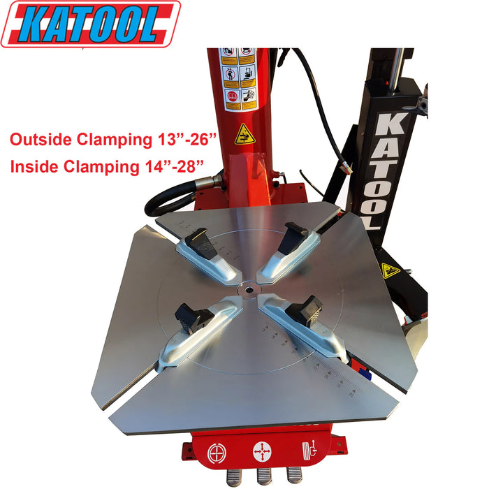 Katool KT T835 Single Assist Arm Wheel Clamp Tire Changer 2HP 110V