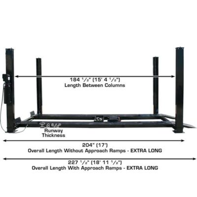 Atlas Garage PRO9000 9000 lb Extra Wide Four Post Lift Diesel Dually