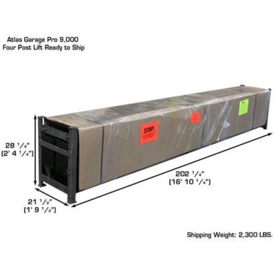 Atlas Garage PRO9000 9000 lb Extra Wide Four Post Lift Diesel Dually