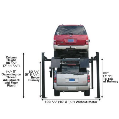 Atlas Garage PRO9000 9000 lb Extra Wide Four Post Lift Diesel Dually