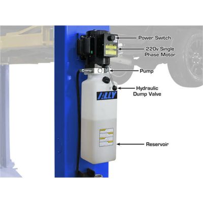 Atlas Platinum PVL9BP 9000 lb ALI Certified Baseplate Two Post Car Lift