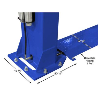 Atlas Platinum PVL9BP 9000 lb ALI Certified Baseplate Two Post Car Lift