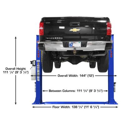 Atlas Platinum PVL9BP 9000 lb ALI Certified Baseplate Two Post Car Lift
