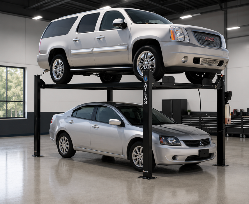 Atlas 8000 lb Portable Four Post Car Storage Lift
