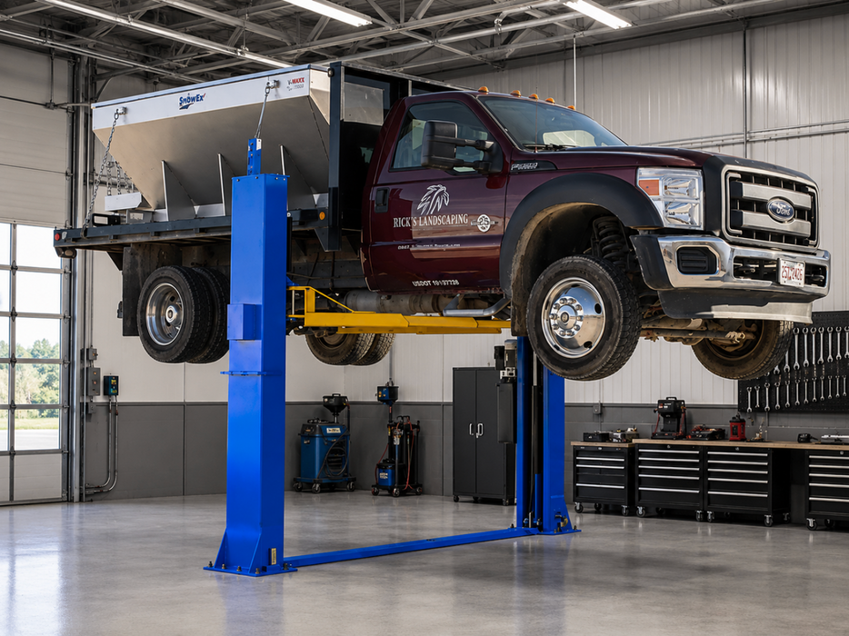 Atlas BP12000X 12000 lb Heavy Duty Baseplate Two Post Lift Low Ceiling