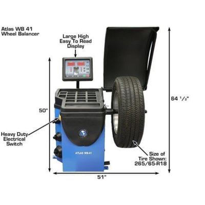 Atlas TC289 and WB41 Tire Changer Wheel Balancer Combo Package 110V